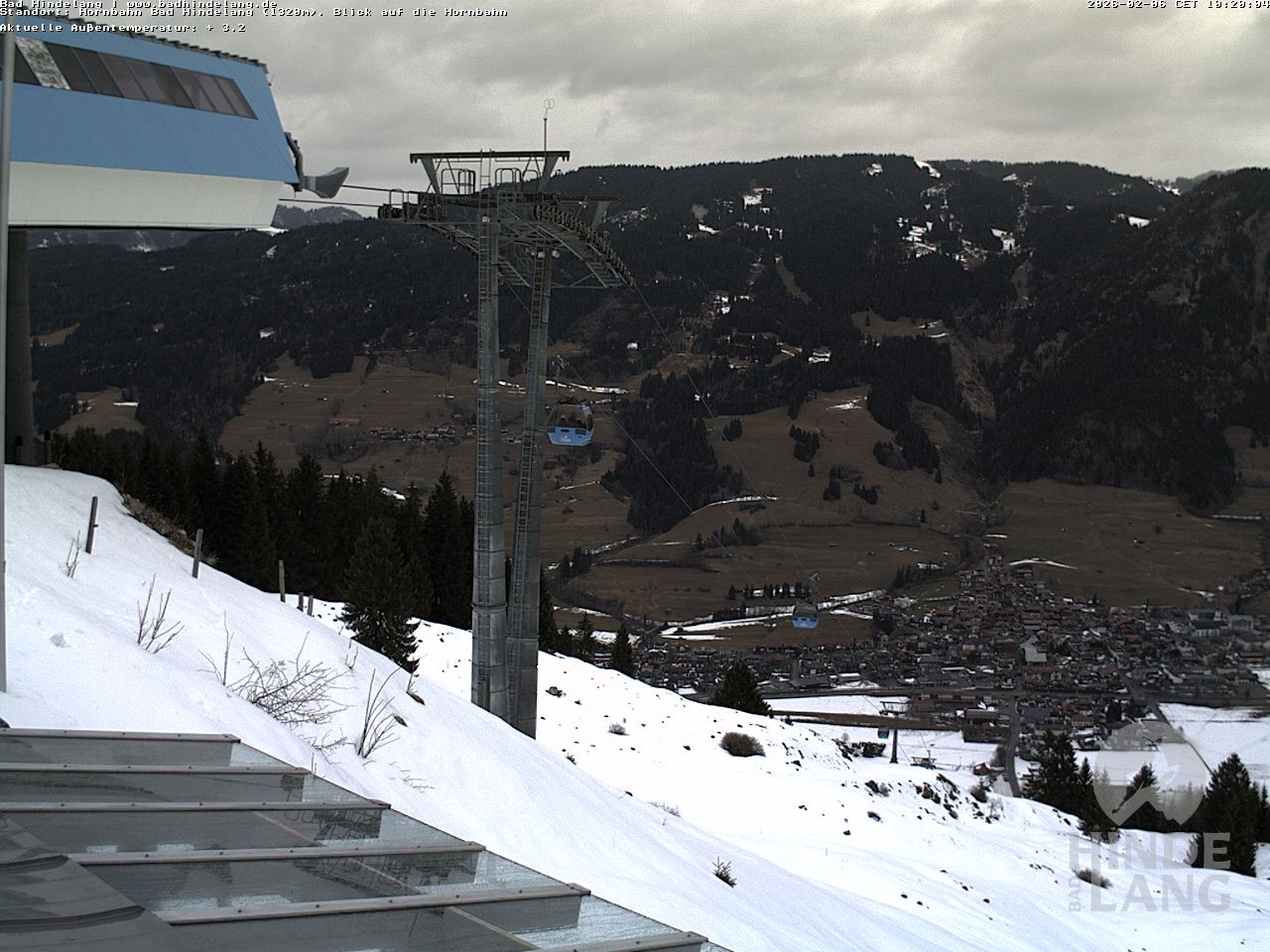 Archiv Foto Webcam Aussicht auf Bad Hindelang von der Hornbahn Bergstation