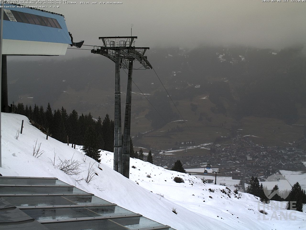 Archiv Foto Webcam Aussicht auf Bad Hindelang von der Hornbahn Bergstation
