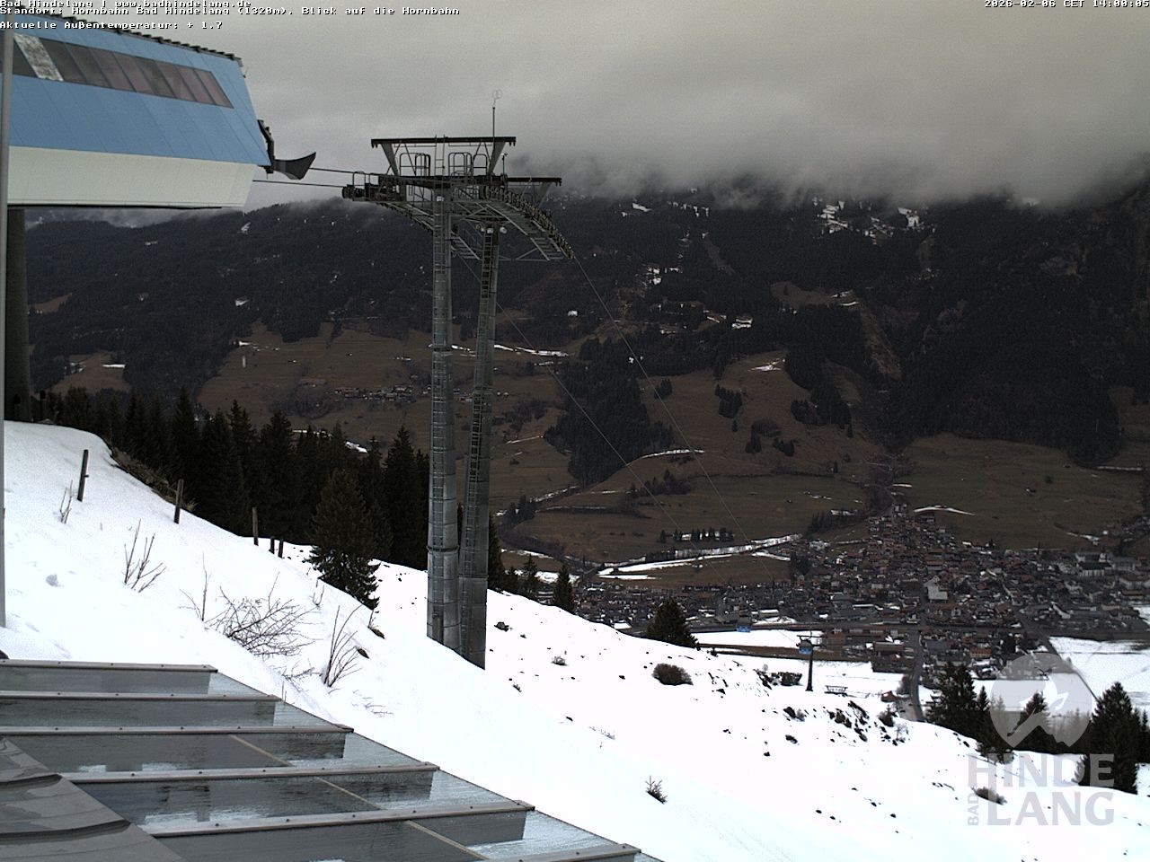 Archiv Foto Webcam Aussicht auf Bad Hindelang von der Hornbahn Bergstation