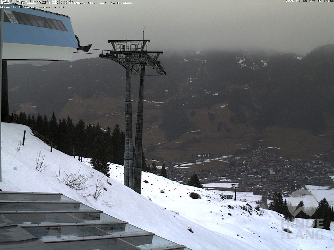 Archiv Foto Webcam Aussicht auf Bad Hindelang von der Hornbahn Bergstation
