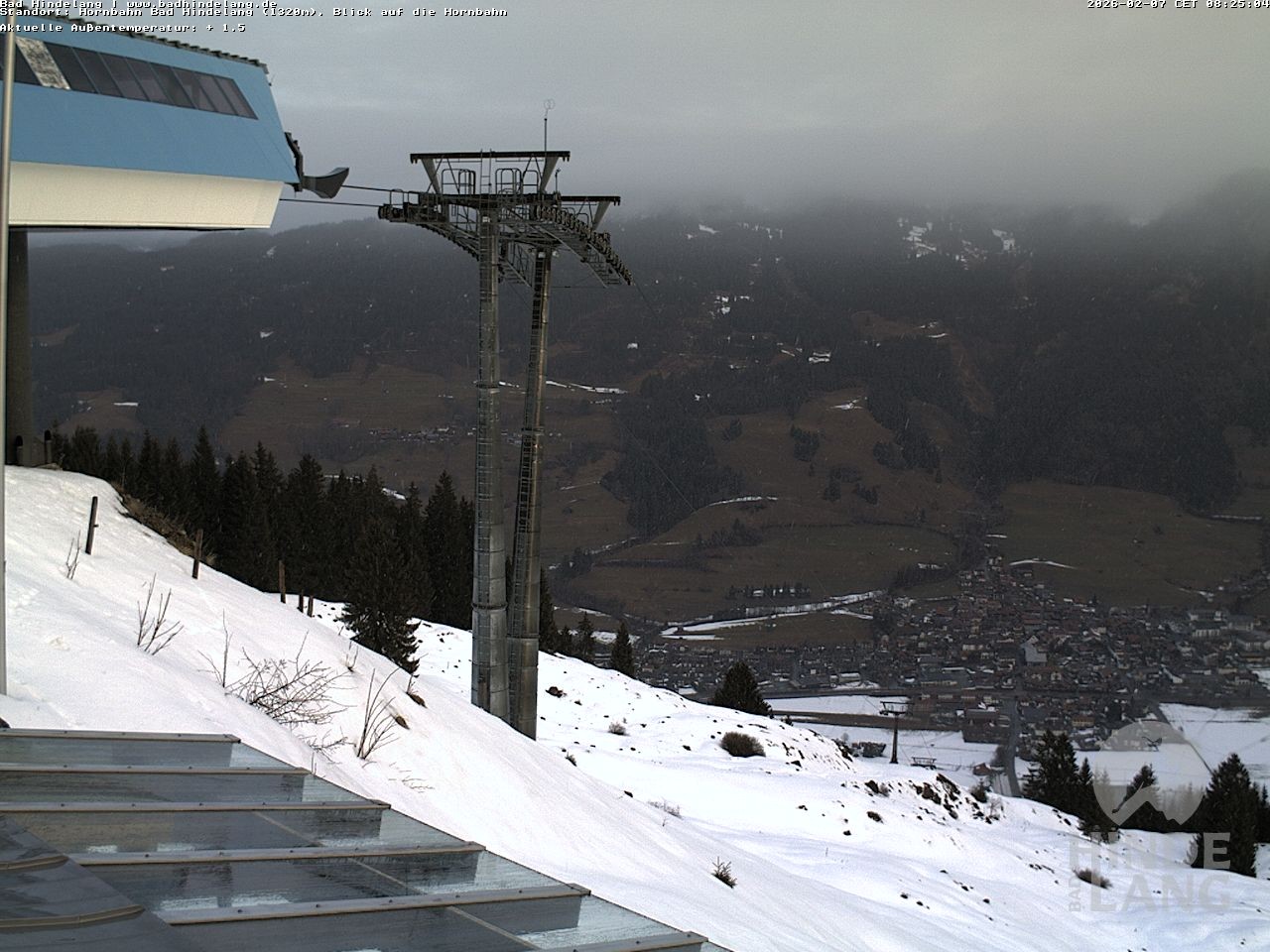 Archiv Foto Webcam Aussicht auf Bad Hindelang von der Hornbahn Bergstation