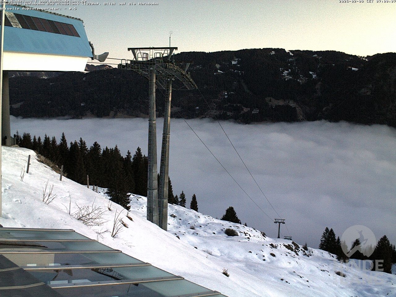 Archiv Foto Webcam Aussicht auf Bad Hindelang von der Hornbahn Bergstation