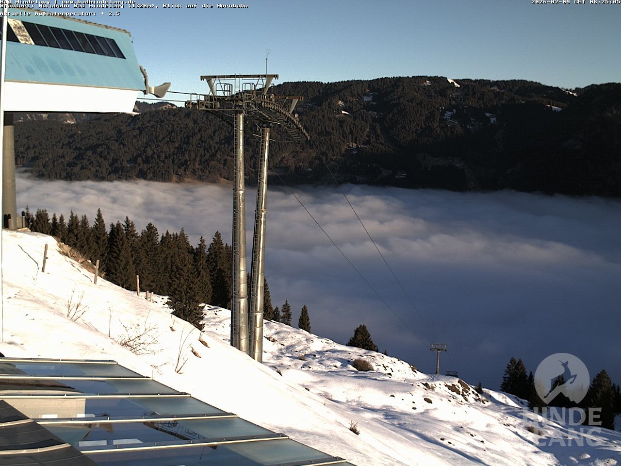 Archiv Foto Webcam Aussicht auf Bad Hindelang von der Hornbahn Bergstation