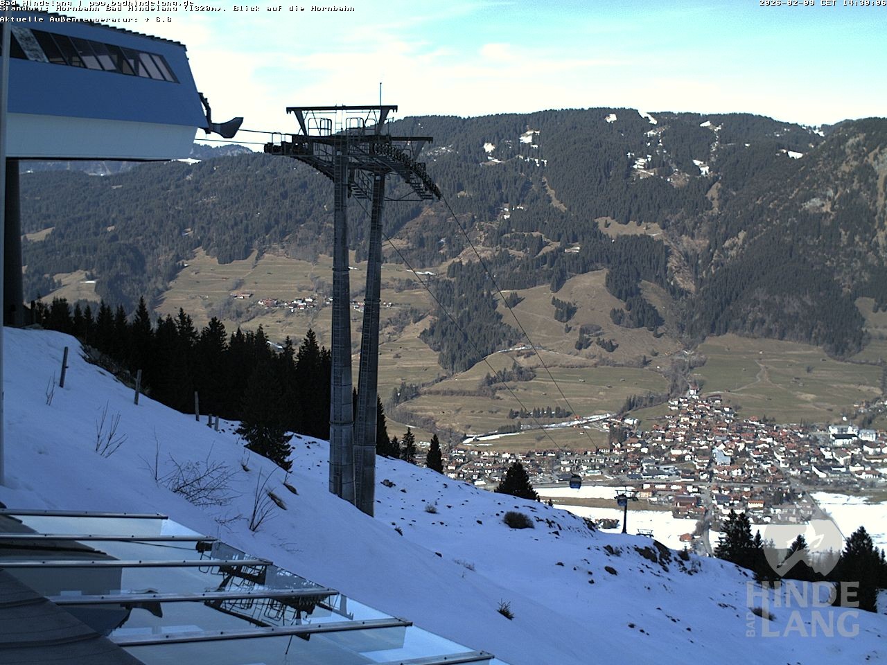 Archiv Foto Webcam Aussicht auf Bad Hindelang von der Hornbahn Bergstation