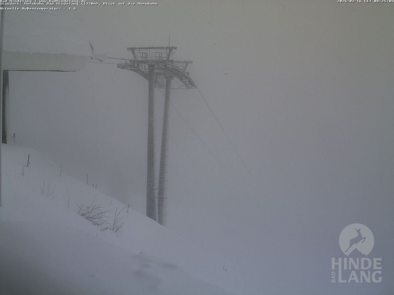 Archived image Webcam Mountain station Hornbahn