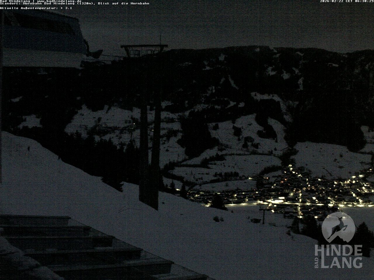 Archiv Foto Webcam Aussicht auf Bad Hindelang von der Hornbahn Bergstation
