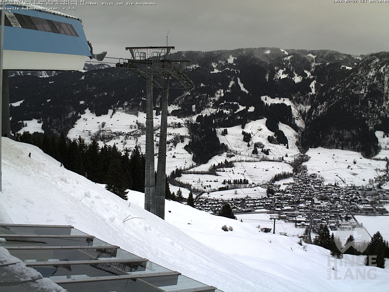 Archiv Foto Webcam Aussicht auf Bad Hindelang von der Hornbahn Bergstation