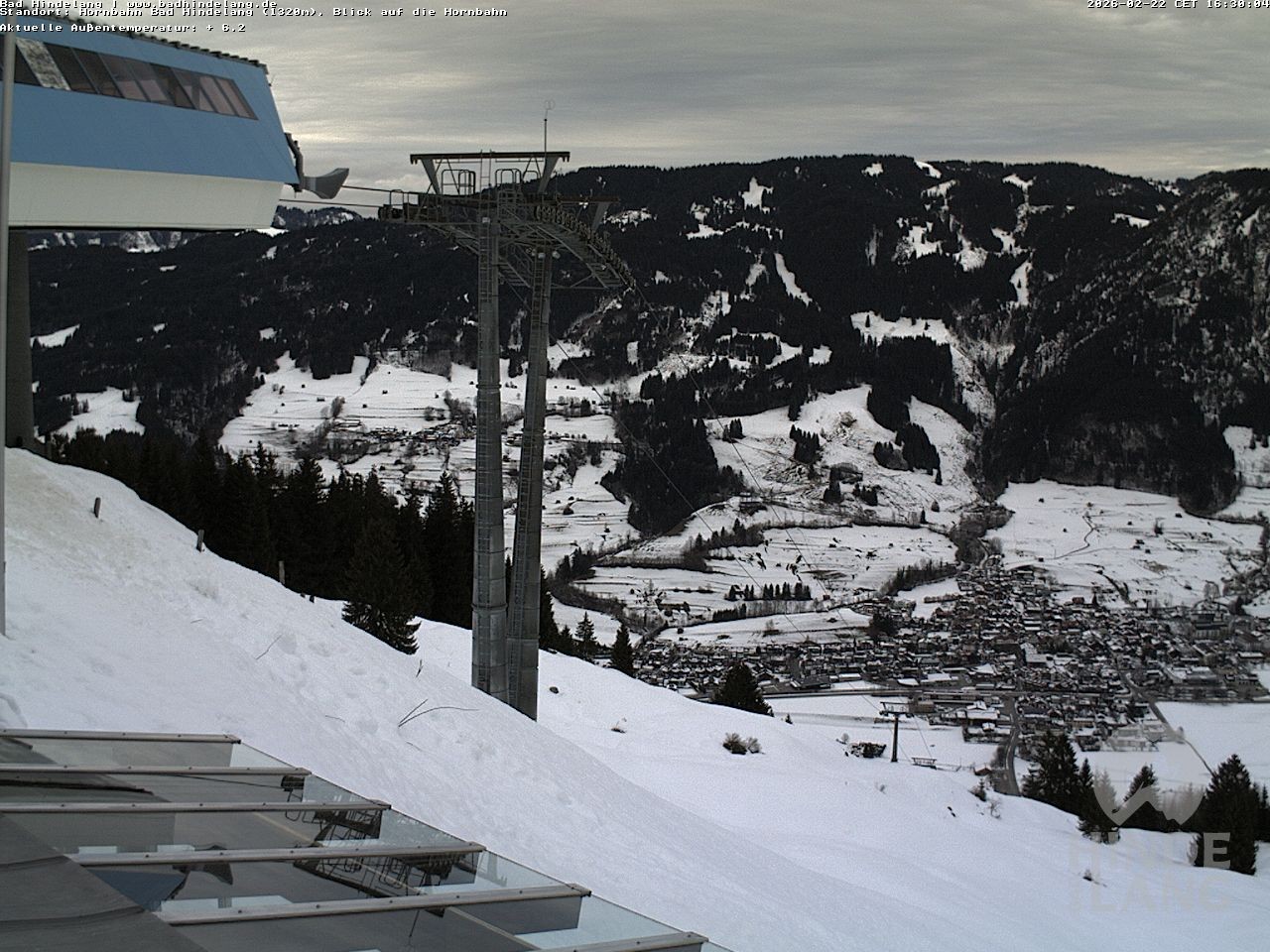 Archiv Foto Webcam Aussicht auf Bad Hindelang von der Hornbahn Bergstation