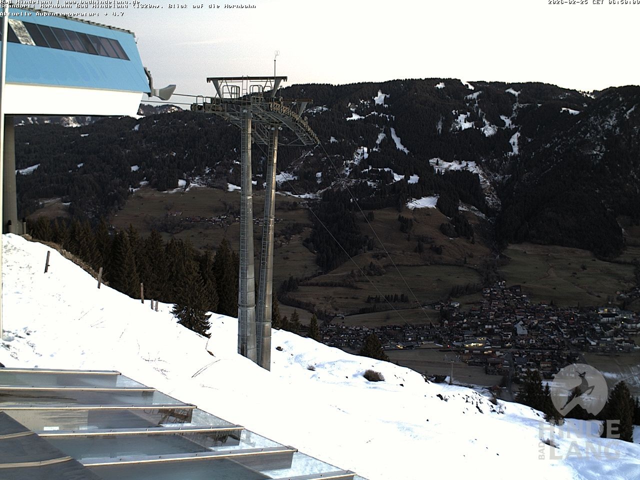 Archiv Foto Webcam Aussicht auf Bad Hindelang von der Hornbahn Bergstation