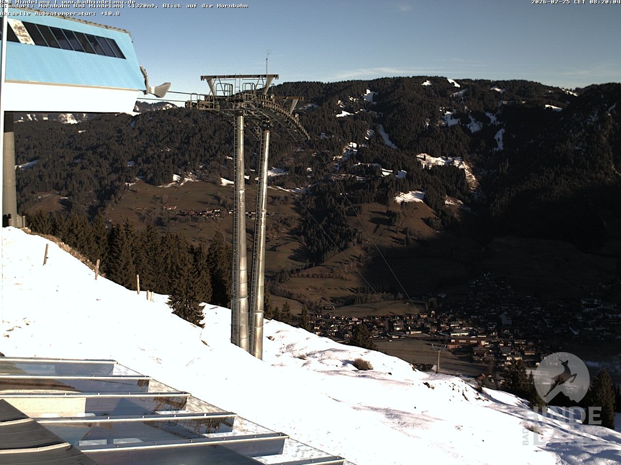 Archiv Foto Webcam Aussicht auf Bad Hindelang von der Hornbahn Bergstation