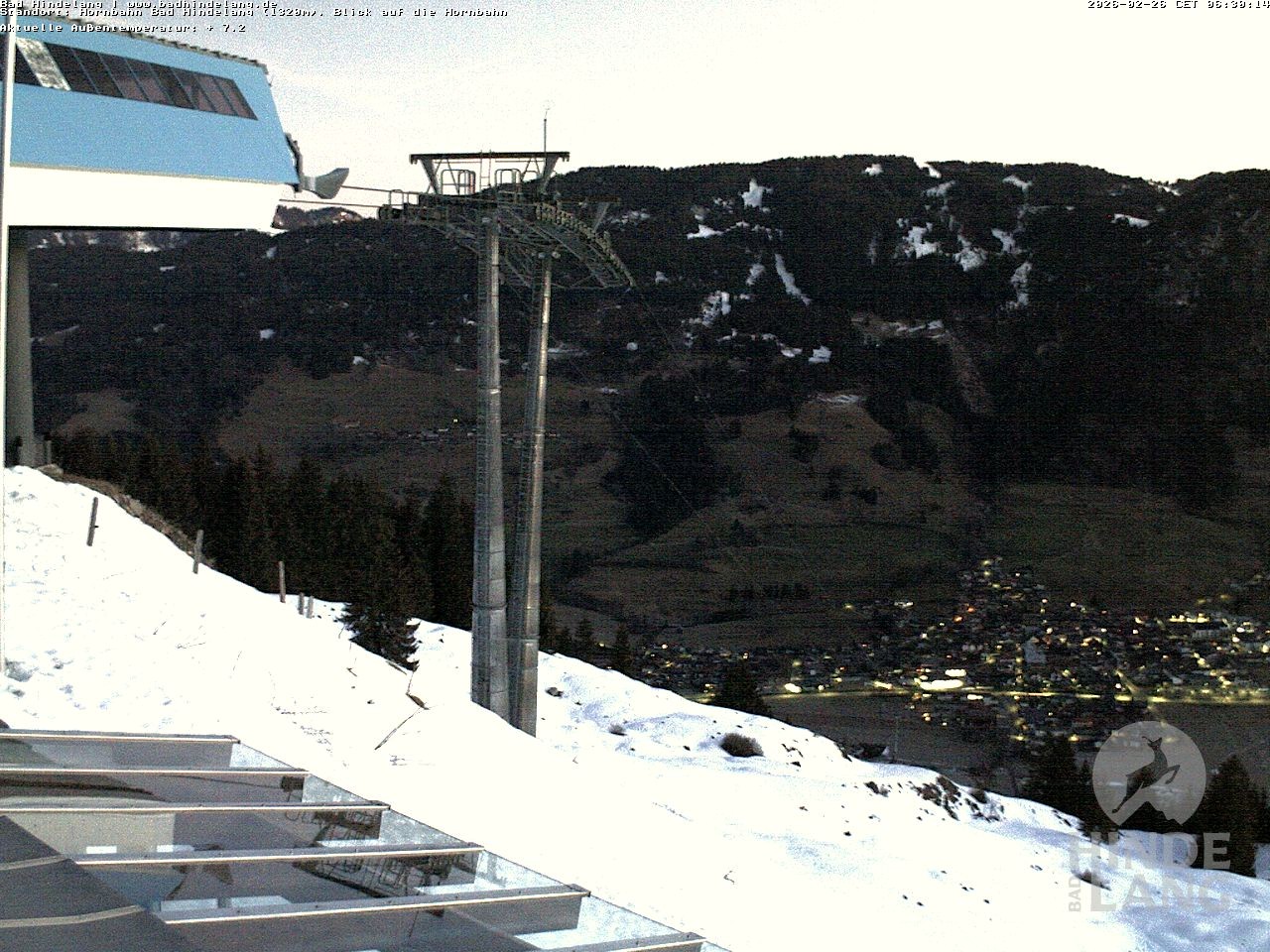Archived image Webcam Mountain station Hornbahn