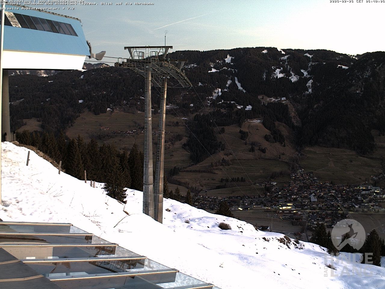 Archived image Webcam Mountain station Hornbahn