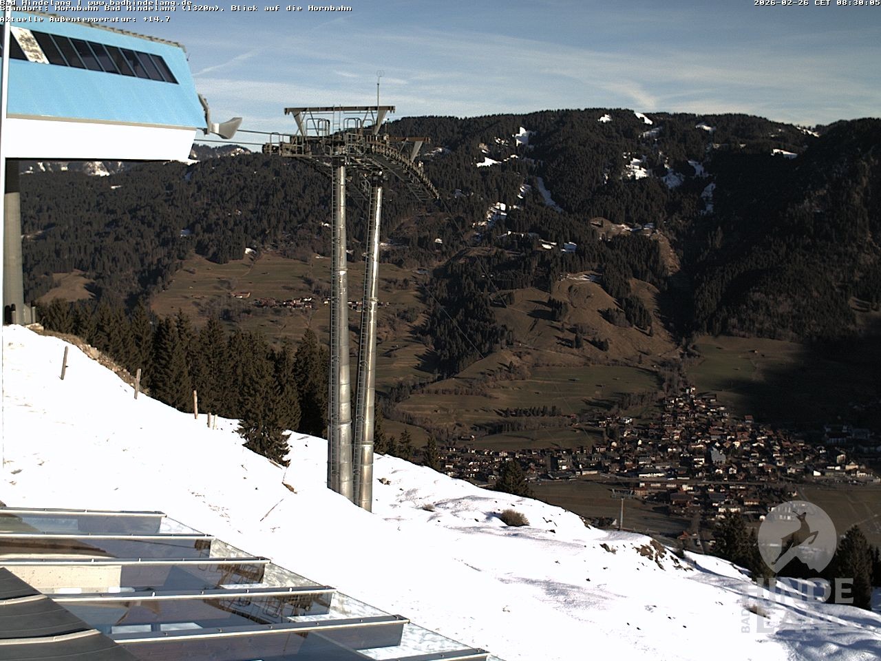 Archived image Webcam Mountain station Hornbahn