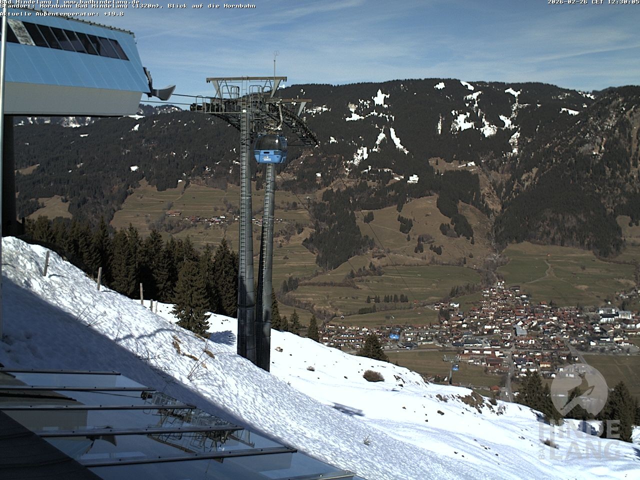 Archived image Webcam Mountain station Hornbahn