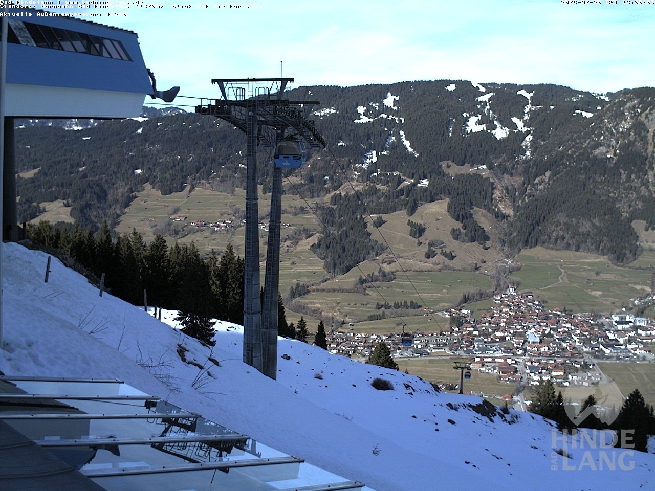 Archived image Webcam Mountain station Hornbahn