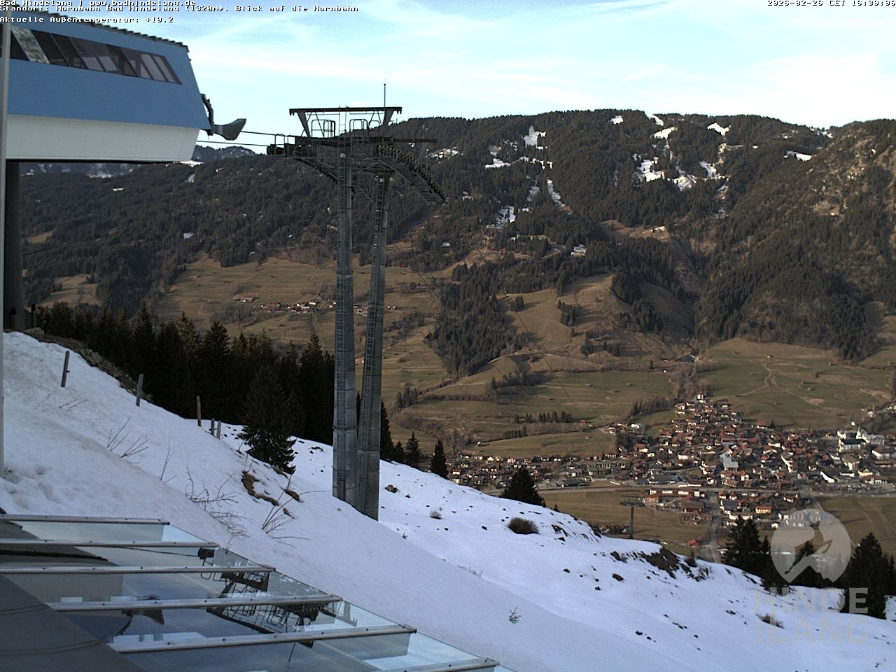 Archived image Webcam Mountain station Hornbahn