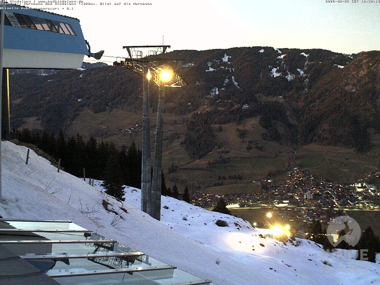 Archived image Webcam Mountain station Hornbahn