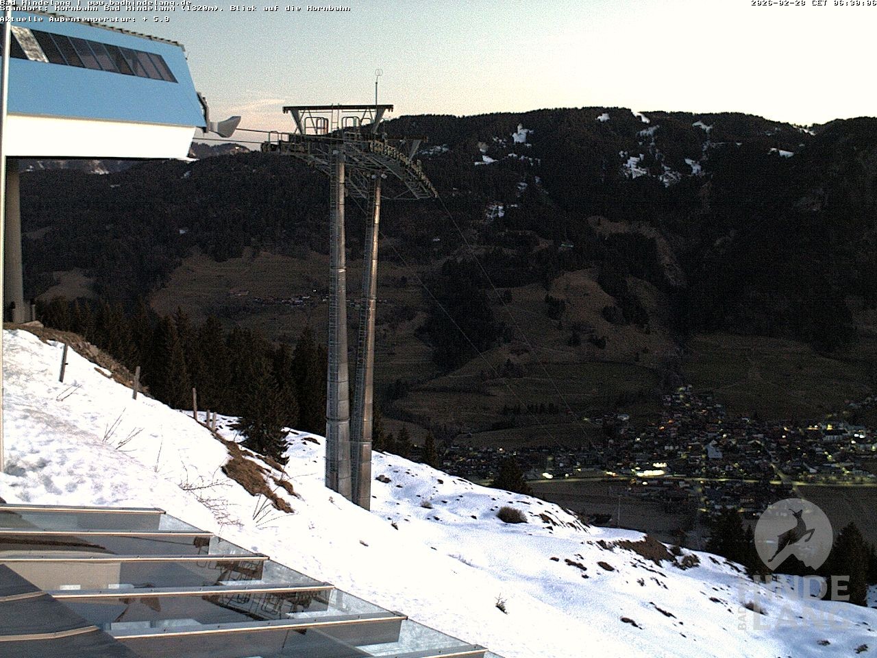 Archiv Foto Webcam Aussicht auf Bad Hindelang von der Hornbahn Bergstation