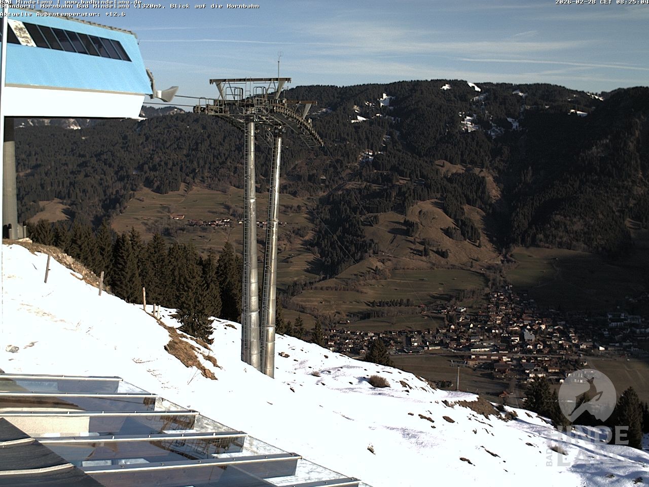 Archiv Foto Webcam Aussicht auf Bad Hindelang von der Hornbahn Bergstation