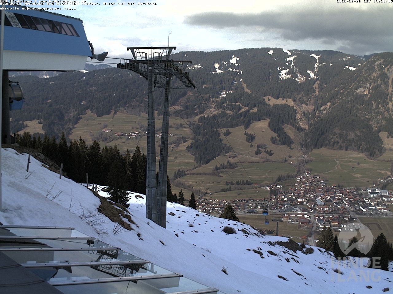 Archiv Foto Webcam Aussicht auf Bad Hindelang von der Hornbahn Bergstation
