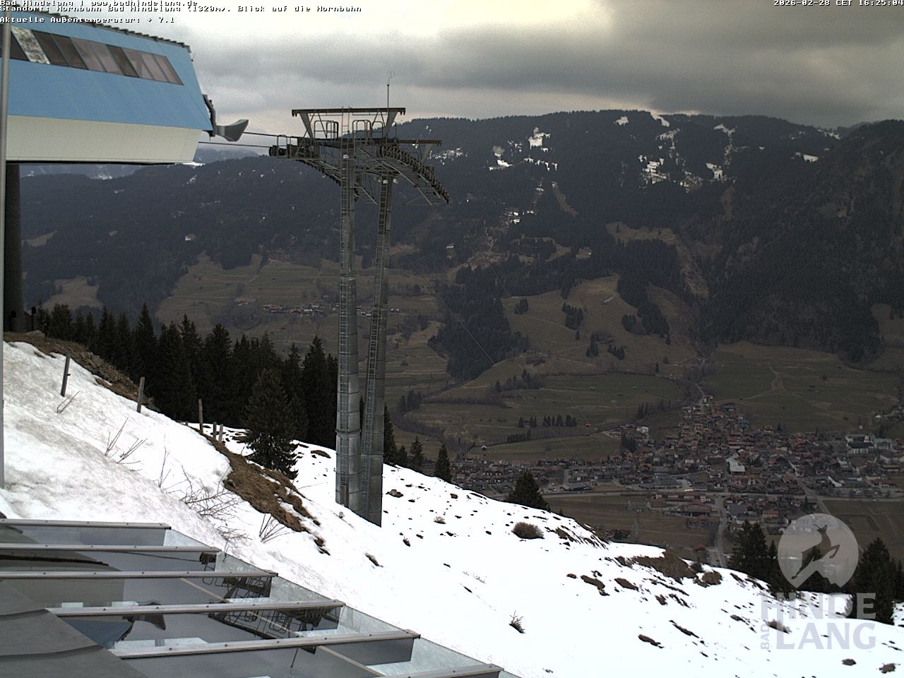 Archiv Foto Webcam Aussicht auf Bad Hindelang von der Hornbahn Bergstation