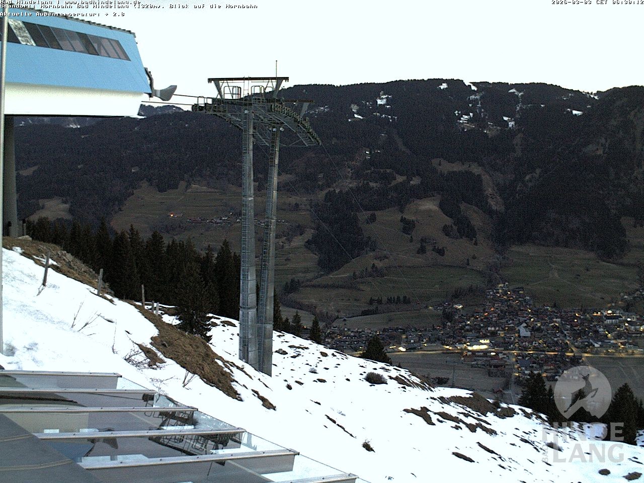 Archiv Foto Webcam Aussicht auf Bad Hindelang von der Hornbahn Bergstation