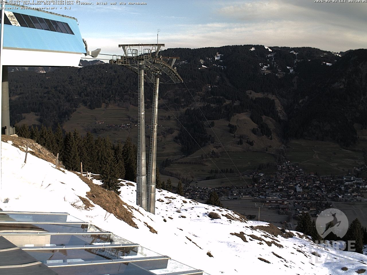 Archiv Foto Webcam Aussicht auf Bad Hindelang von der Hornbahn Bergstation