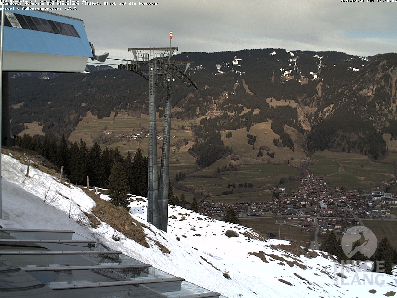 Archiv Foto Webcam Aussicht auf Bad Hindelang von der Hornbahn Bergstation