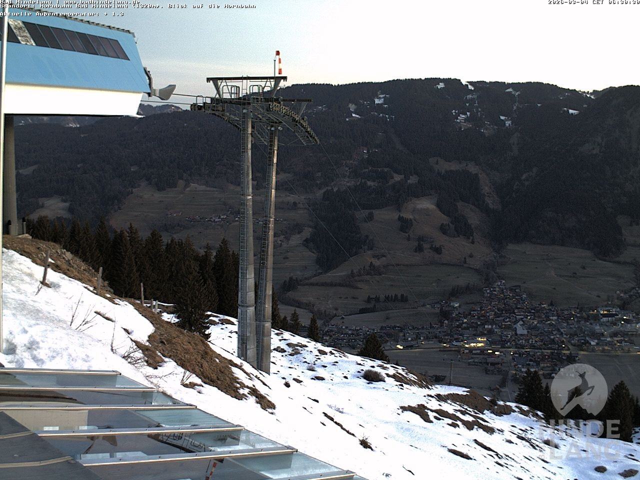 Archiv Foto Webcam Aussicht auf Bad Hindelang von der Hornbahn Bergstation