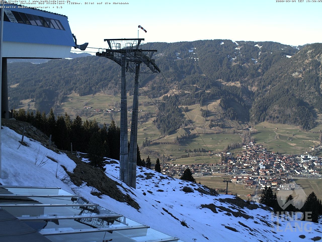 Archiv Foto Webcam Aussicht auf Bad Hindelang von der Hornbahn Bergstation