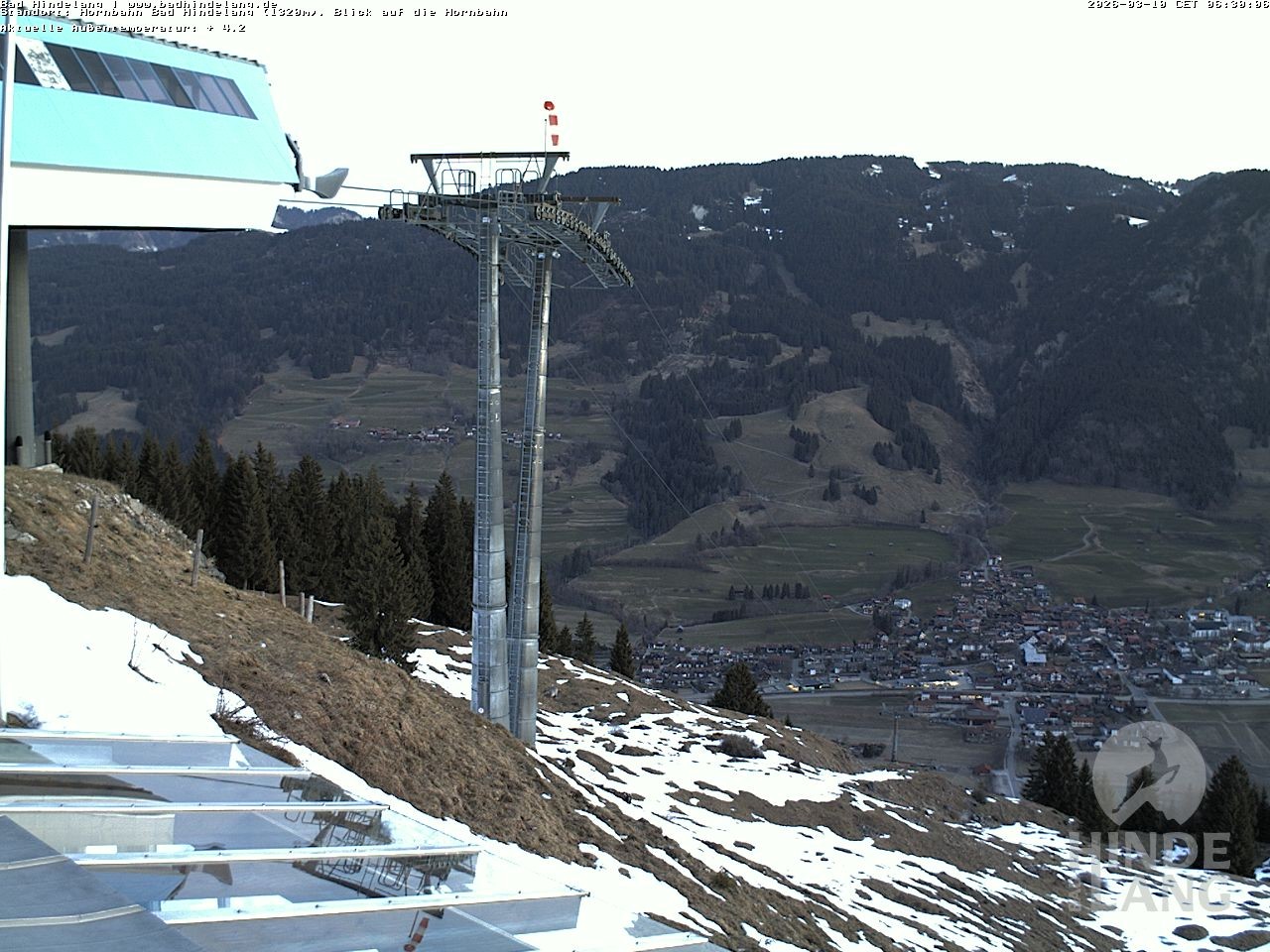 Archiv Foto Webcam Aussicht auf Bad Hindelang von der Hornbahn Bergstation