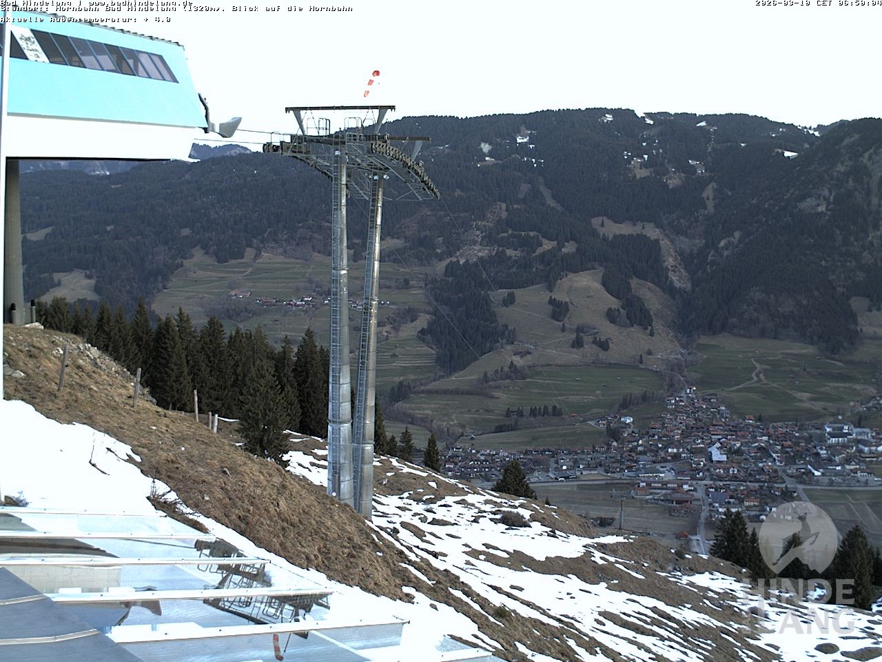 Archiv Foto Webcam Aussicht auf Bad Hindelang von der Hornbahn Bergstation