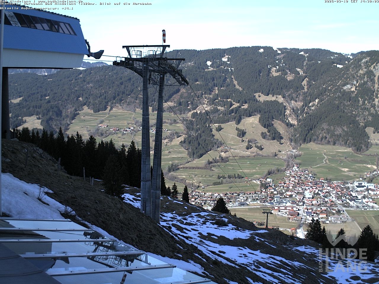 Archiv Foto Webcam Aussicht auf Bad Hindelang von der Hornbahn Bergstation