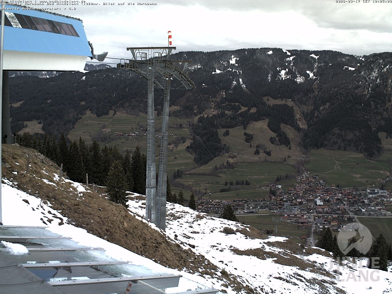 Archived image Webcam Mountain station Hornbahn