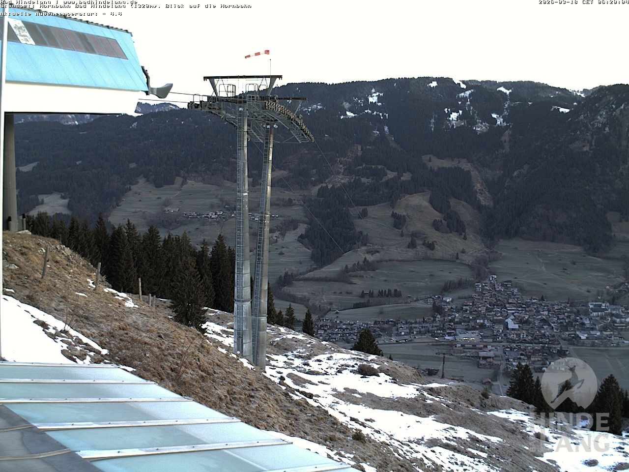 Archiv Foto Webcam Aussicht auf Bad Hindelang von der Hornbahn Bergstation