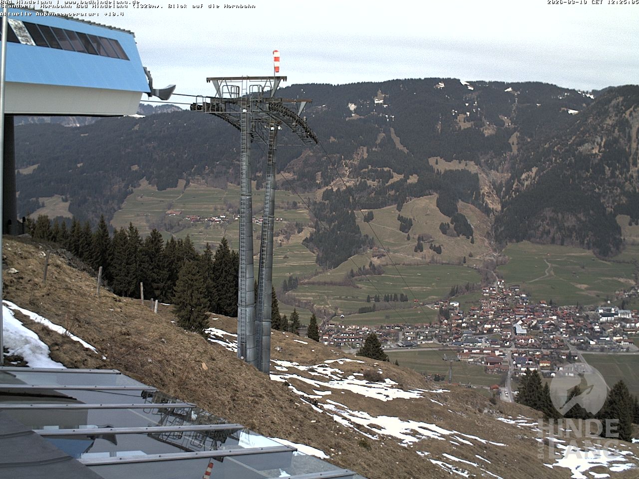 Archiv Foto Webcam Aussicht auf Bad Hindelang von der Hornbahn Bergstation