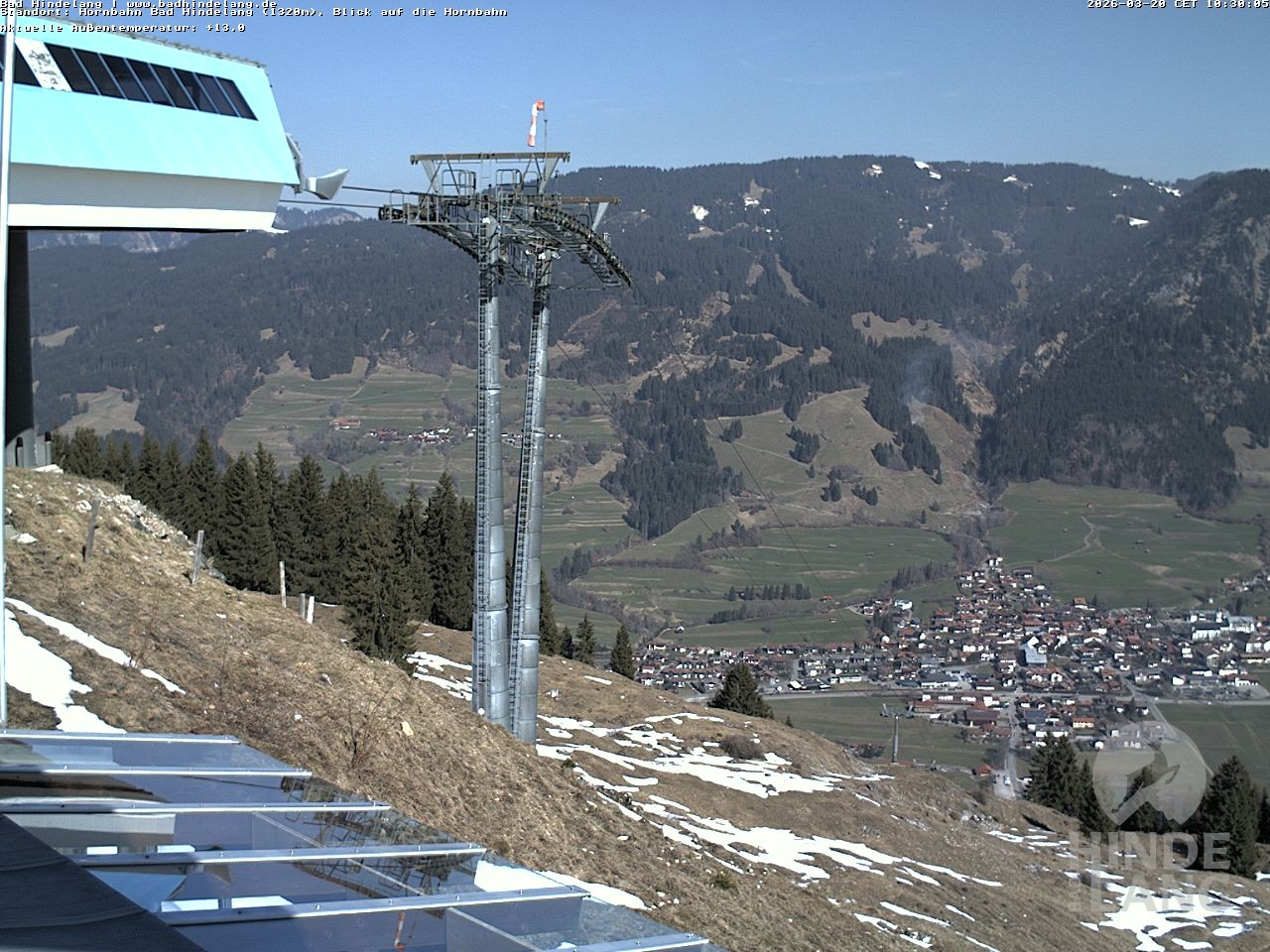Archived image Webcam Mountain station Hornbahn
