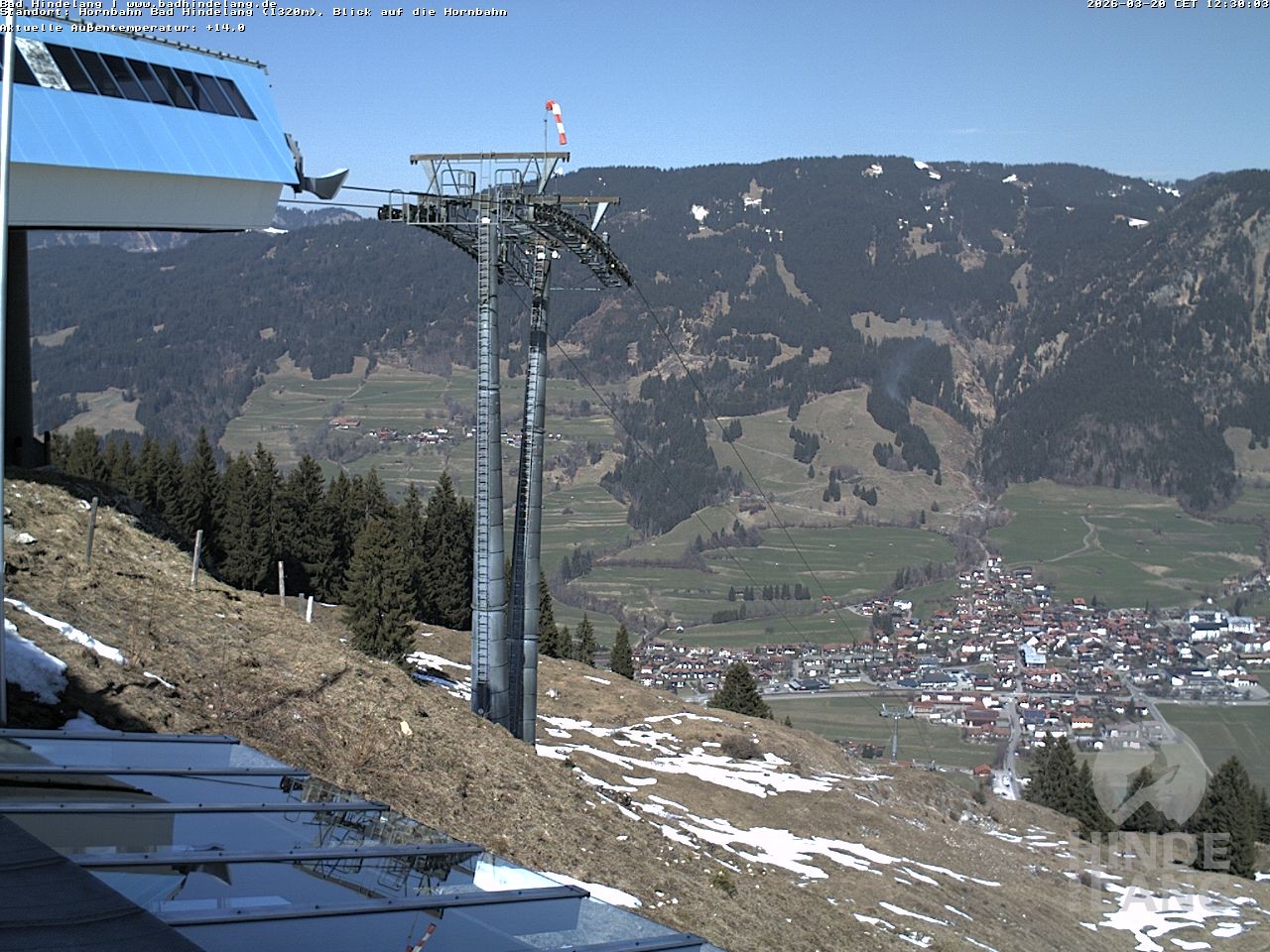 Archived image Webcam Mountain station Hornbahn
