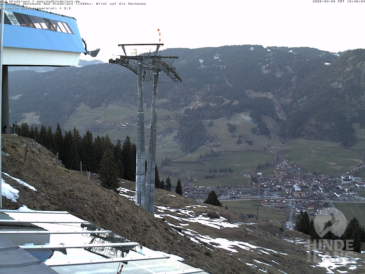 Archiv Foto Webcam Aussicht auf Bad Hindelang von der Hornbahn Bergstation