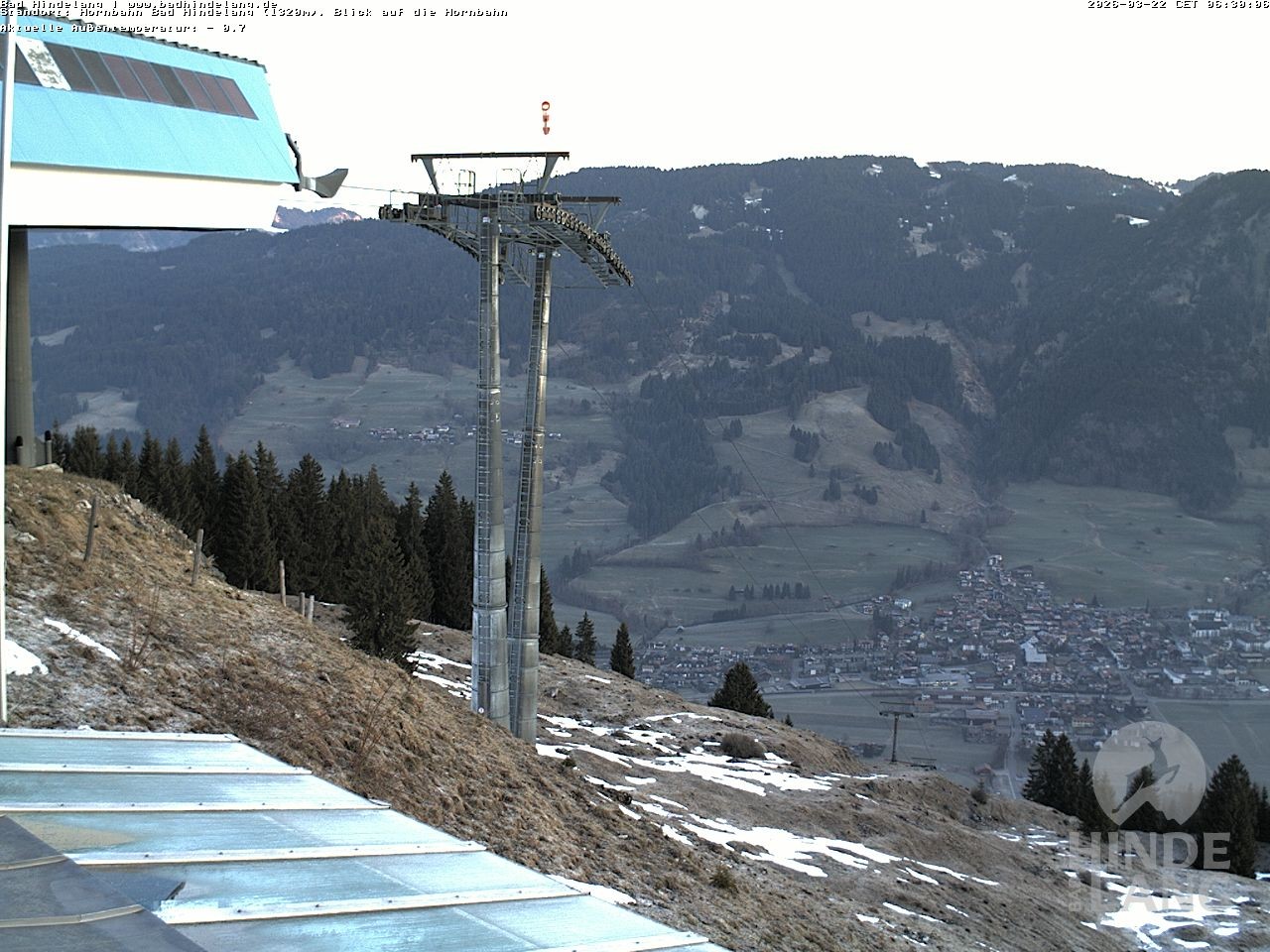 Archiv Foto Webcam Aussicht auf Bad Hindelang von der Hornbahn Bergstation