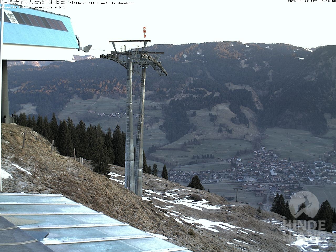 Archiv Foto Webcam Aussicht auf Bad Hindelang von der Hornbahn Bergstation