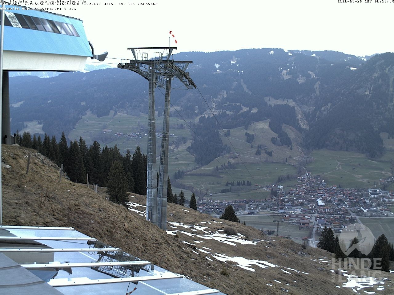Archiv Foto Webcam Aussicht auf Bad Hindelang von der Hornbahn Bergstation
