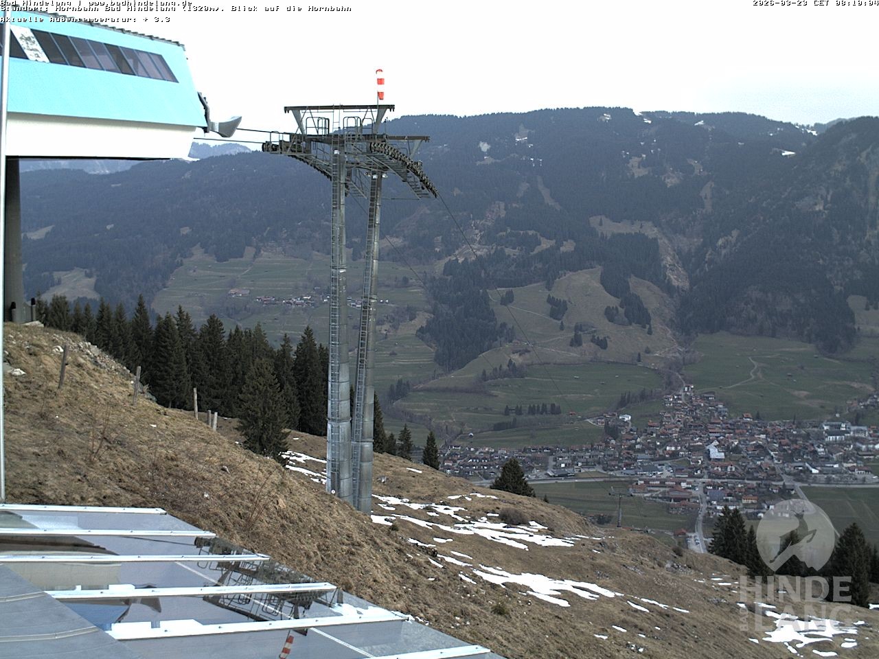Archiv Foto Webcam Aussicht auf Bad Hindelang von der Hornbahn Bergstation