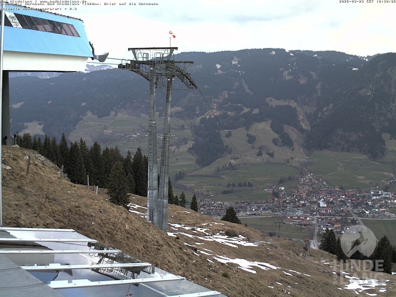 Archiv Foto Webcam Aussicht auf Bad Hindelang von der Hornbahn Bergstation