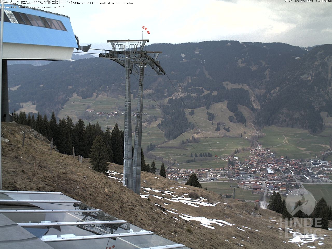 Archiv Foto Webcam Aussicht auf Bad Hindelang von der Hornbahn Bergstation