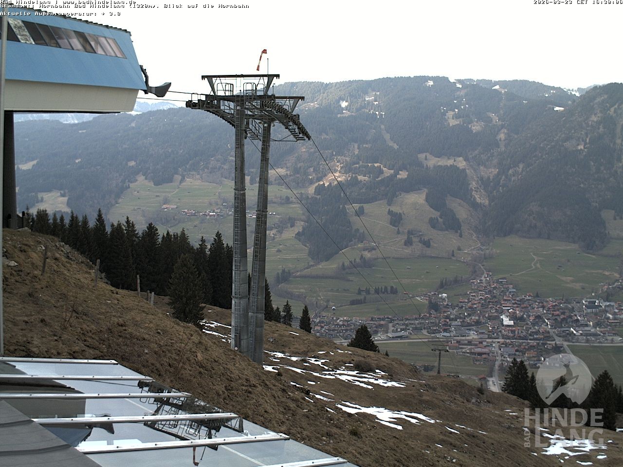 Archiv Foto Webcam Aussicht auf Bad Hindelang von der Hornbahn Bergstation