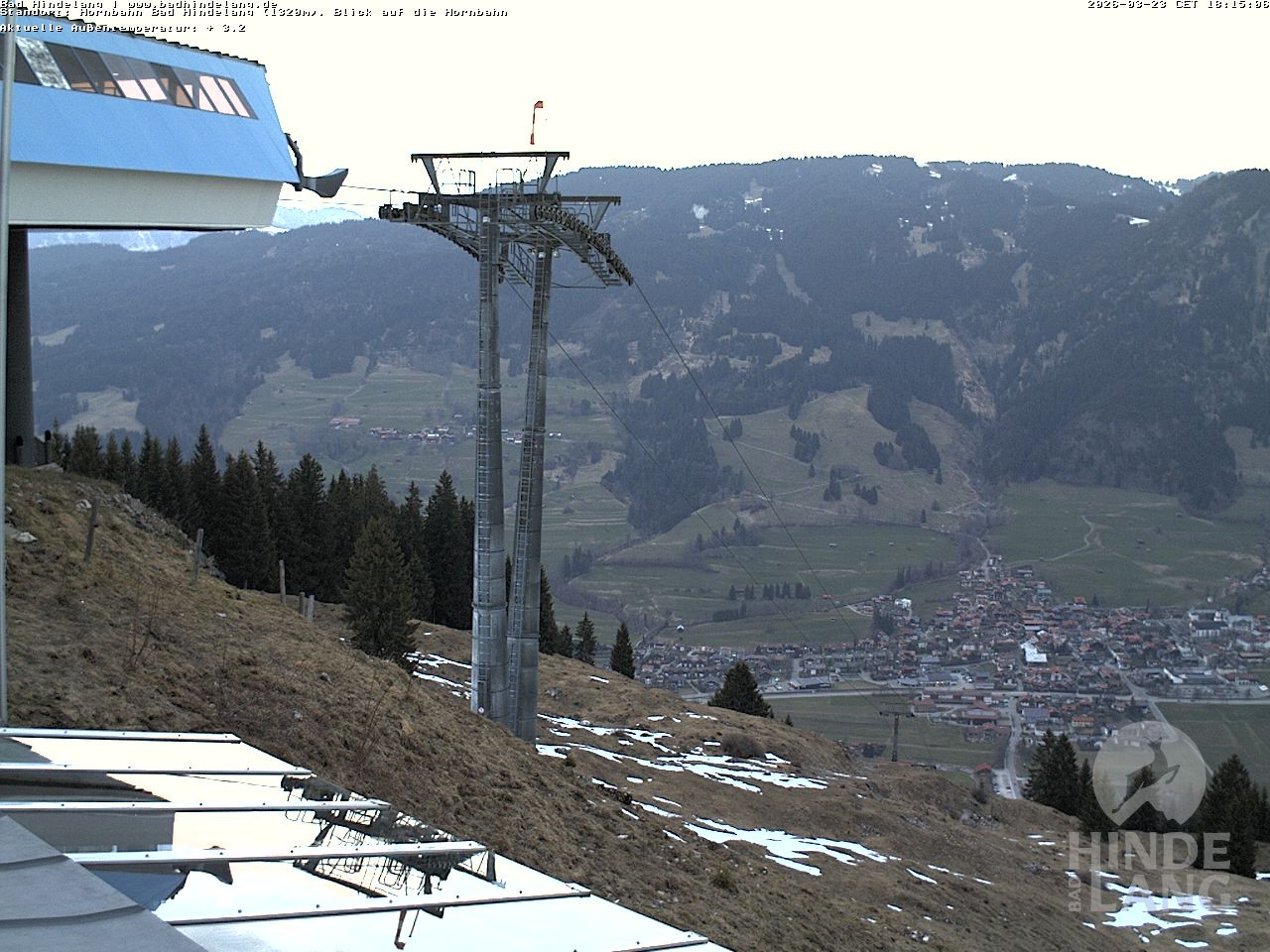 Archiv Foto Webcam Aussicht auf Bad Hindelang von der Hornbahn Bergstation