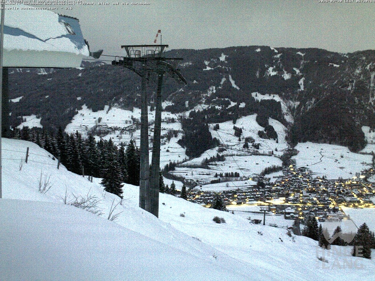 Archiv Foto Webcam Aussicht auf Bad Hindelang von der Hornbahn Bergstation