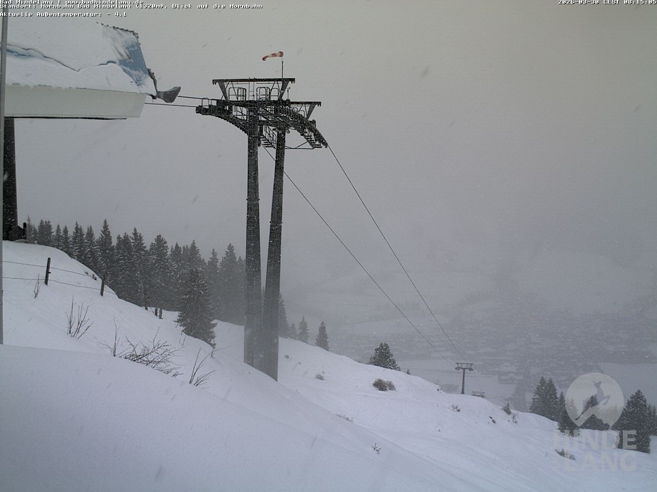 Archiv Foto Webcam Aussicht auf Bad Hindelang von der Hornbahn Bergstation