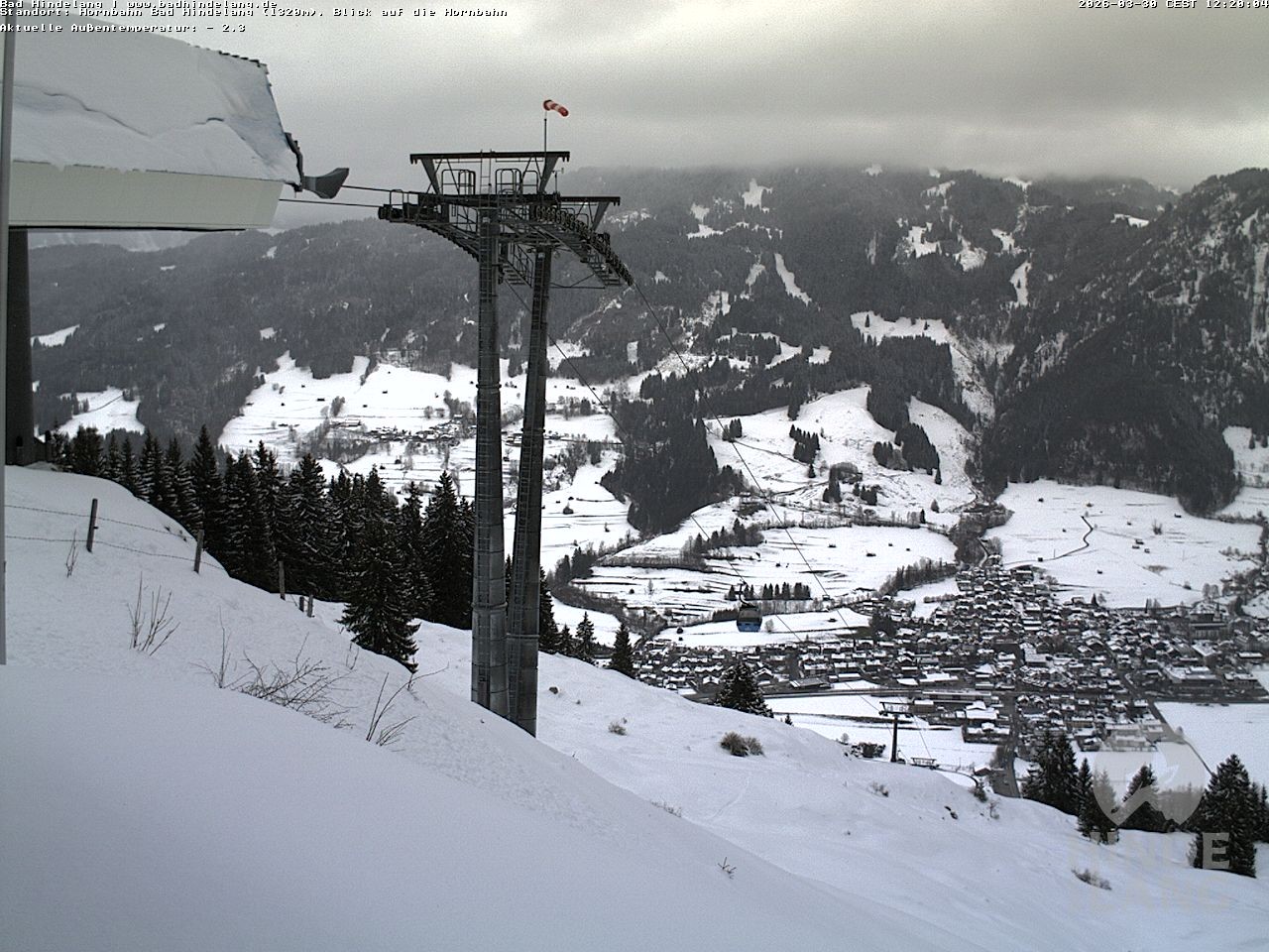 Archiv Foto Webcam Aussicht auf Bad Hindelang von der Hornbahn Bergstation